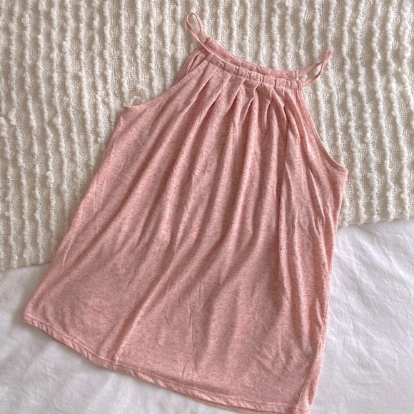RW&Co Linen Blend Halter Top in Pink | Size S - Picture 1 of 6